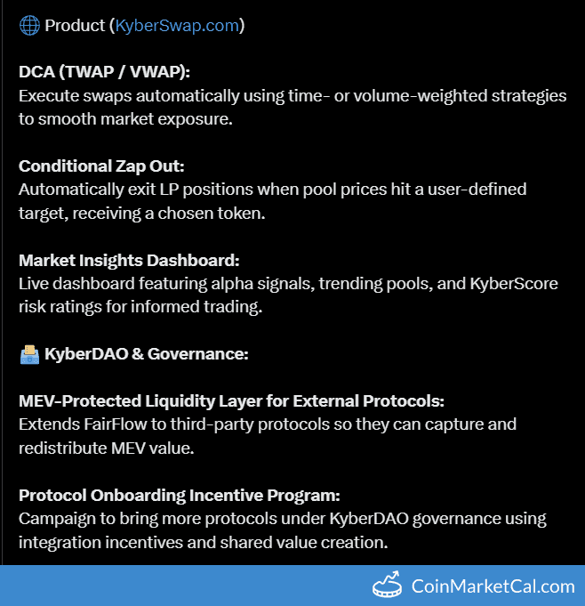 Kyber Network Crystal MEV-Protected Liquidity Release
