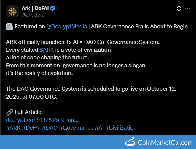 ARK AI × DAO Co-Governance Launch