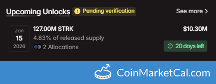 Starknet 127MM Token Unlock
