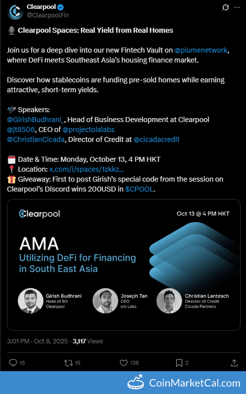 Clearpool X Spaces on New Fintech Vault