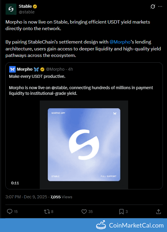 Morpho on Stable Lending Launch