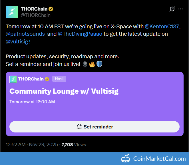 THORChain Community Lounge Live Update