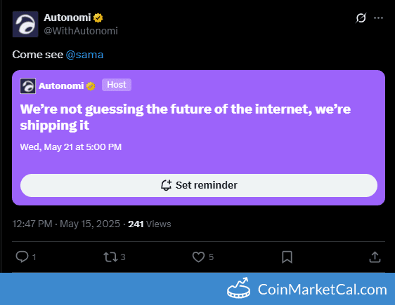 Autonomi Public Launch & Token Generation Event (TGE)