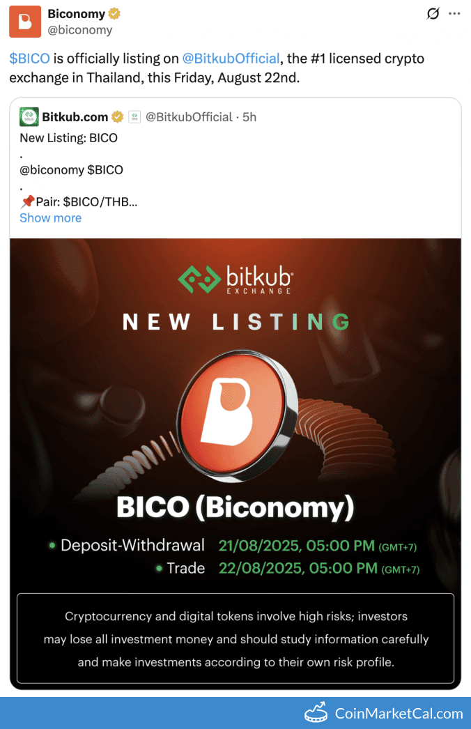 BICO Listing on Bitkub