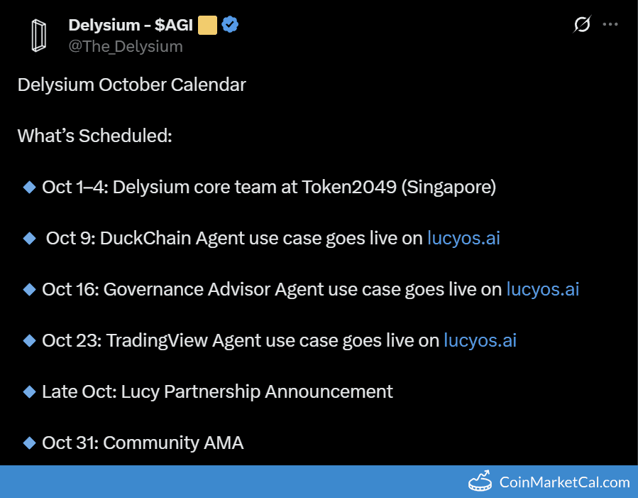 Delysium TradingView Agent Launch on lucyos.ai