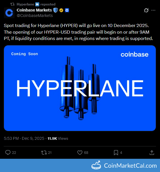 Coinbase Listing of Hyperlane