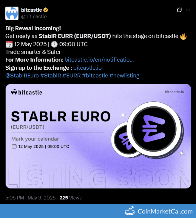 StablR EURR Listing on Bitcastle