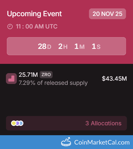 LayerZero 25.71MM Token Unlock on Nov 20, 2025