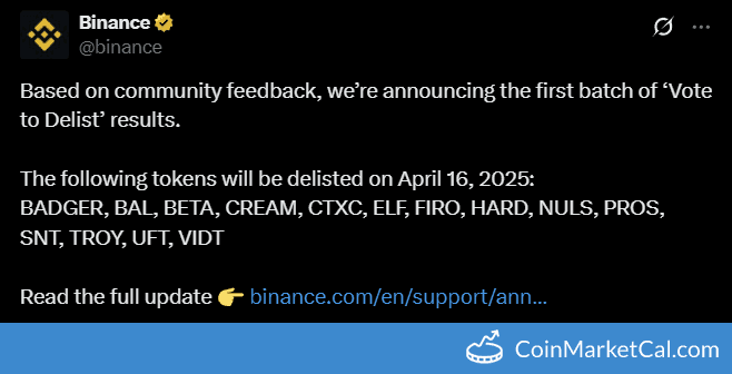 Binance Delisting