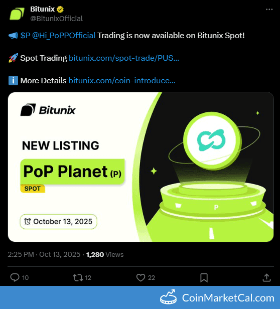 Bitunix Bitunix Listing PoP Planet P/USDT