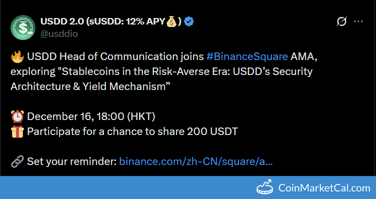 Binance Square AMA with USDD on Stablecoins Security