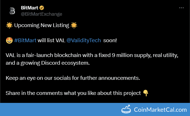 BitMart Listing ANN for Validity