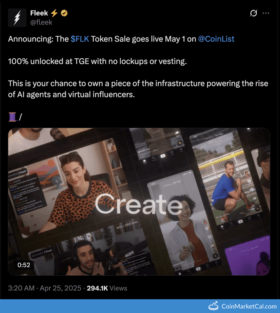 Fleek (FLK) Token Sale on CoinList