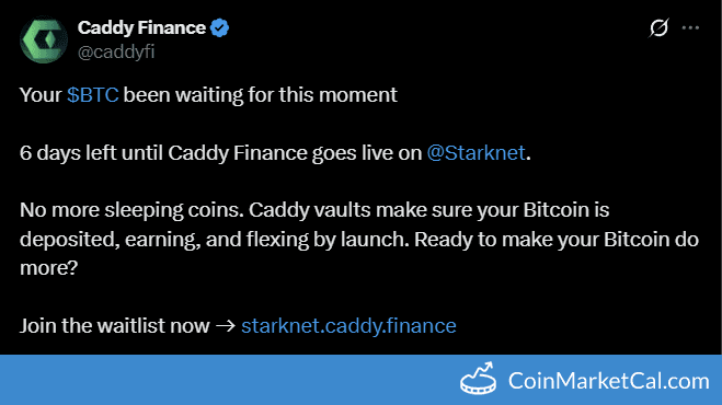 Caddy Finance Mainnet Launch