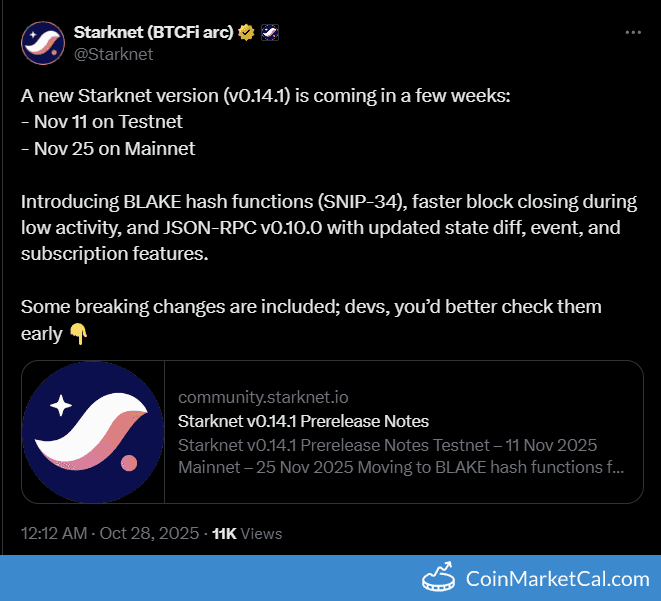 Starknet V0.14.1 Mainnet Release