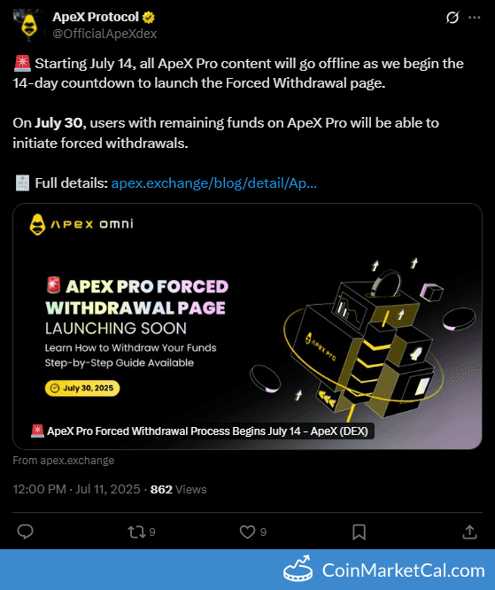 ApeX Pro Forced Withdrawal Launch
