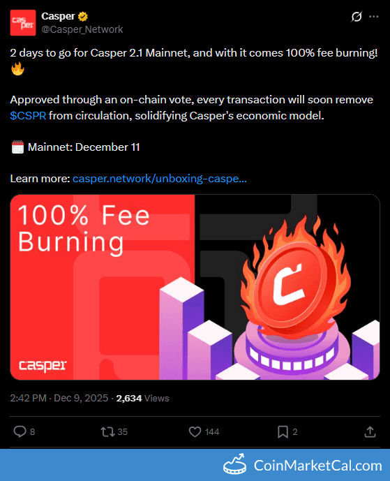 Casper Network 2.1 Upgrade on Mainnet