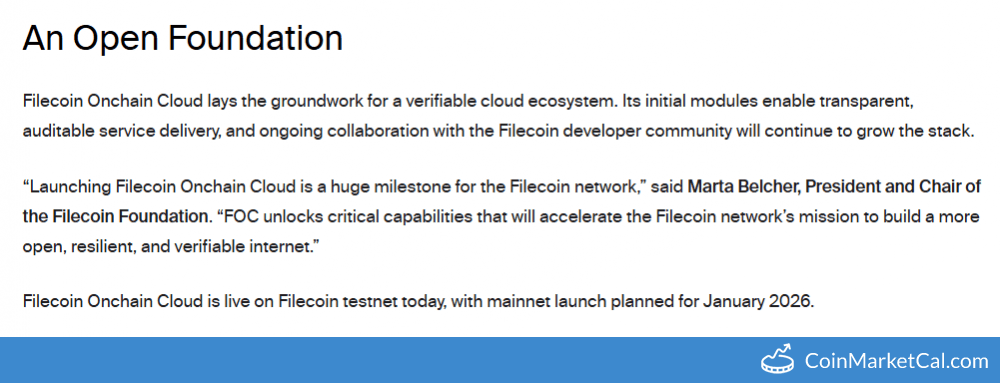 Filecoin Onchain Cloud Mainnet Launch