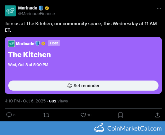 Marinade Community X Spaces October 8, 2025
