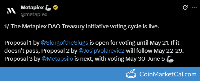 Metaplex DAO Treasury Voting: Proposal 2 Opens