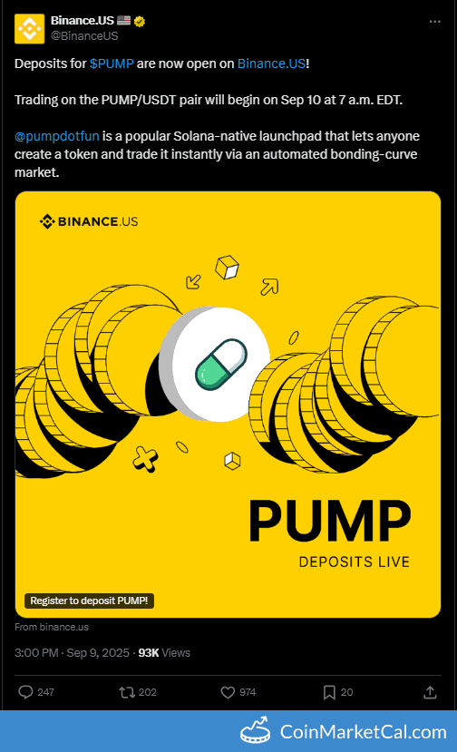 Pump.fun Binance.US Listing