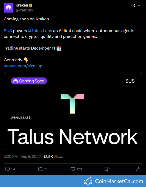 Kraken Listing of Talus Network