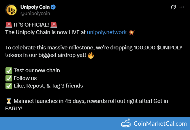 Unipoly Chain Mainnet Launch
