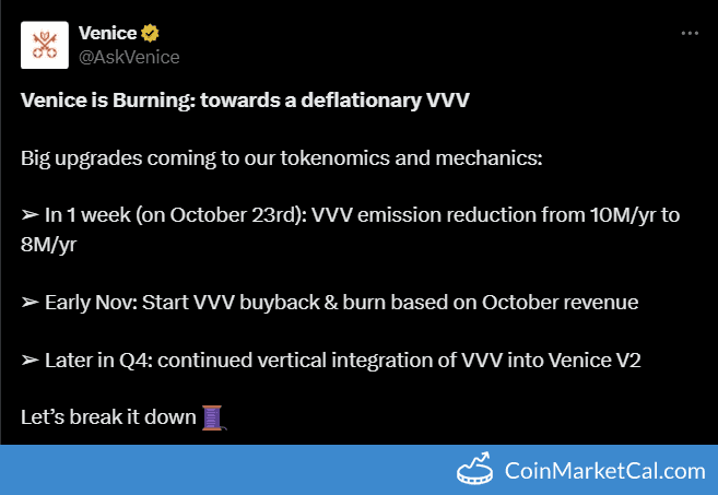 Venice Token Buybacks
