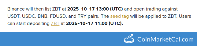 Binance Listing of ZEROBASE (ZBT)