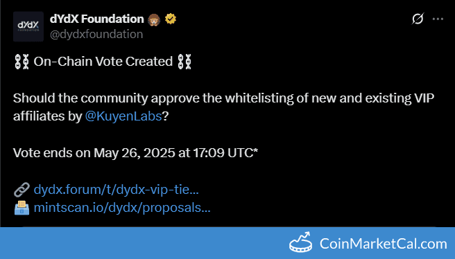 dYdX On-Chain Vote Ends for VIP Affiliate Whitelisting