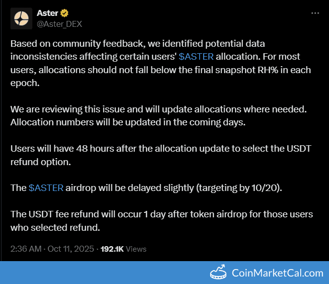Aster Stage 2 Airdrop Claim