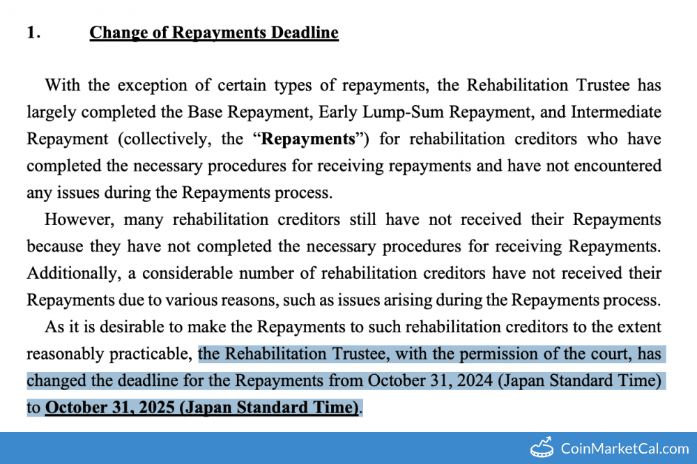 MtGox Repayments