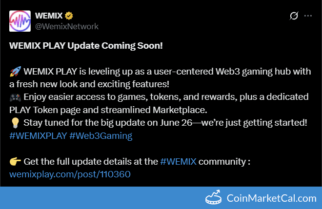 WEMIX PLAY Update