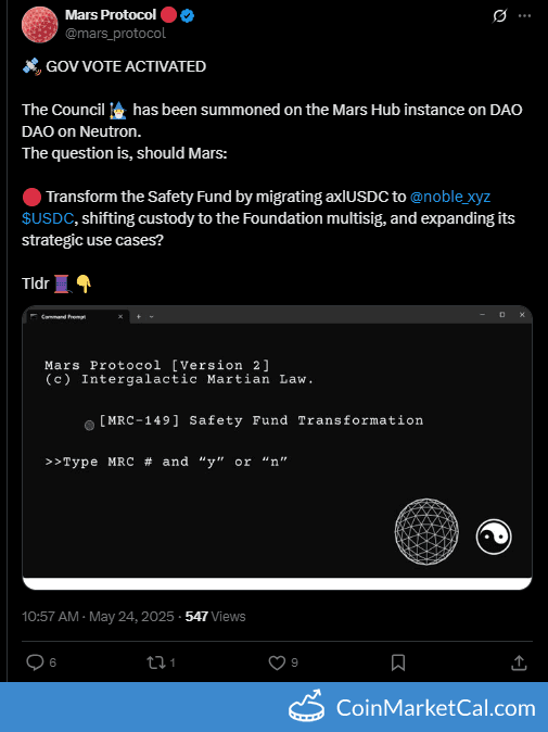 Mars Protocol Safety Fund Transformation Vote