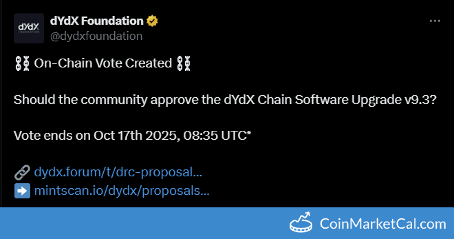 dYdX Prop #296 Vote on Chain Software Upgrade v9.3