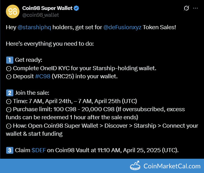 DeFusion Token Sale