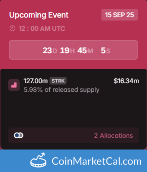 Starknet (STRK) 127 Million Token Unlock