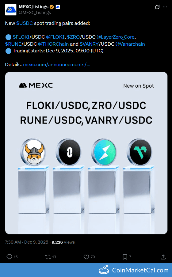 MEXC Global New Pairs Listing