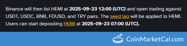 Binance Hemi Listing