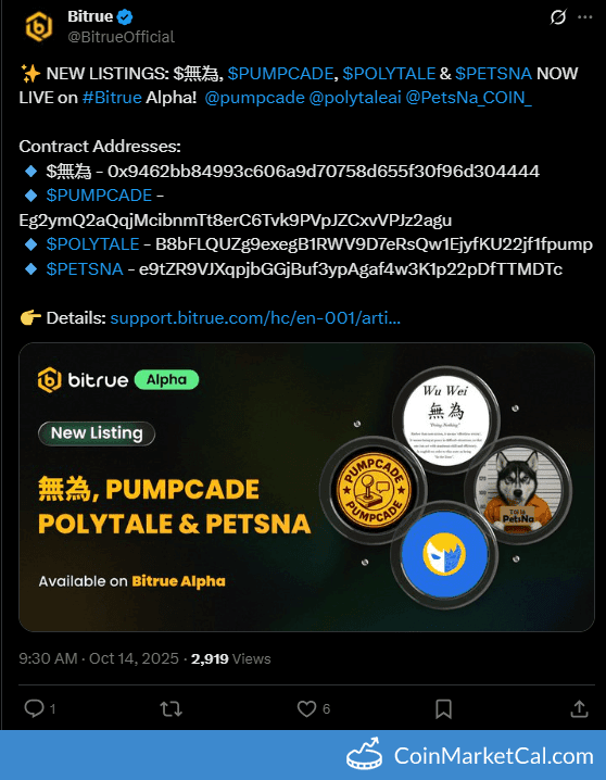Bitrue PetsNa Listing