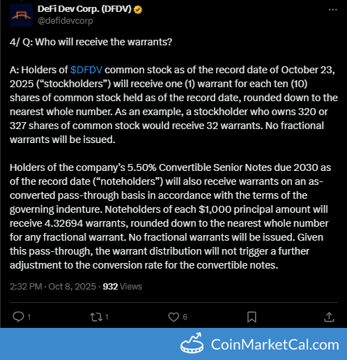 DFDV Staked SOL WarrantDividends Snapshot