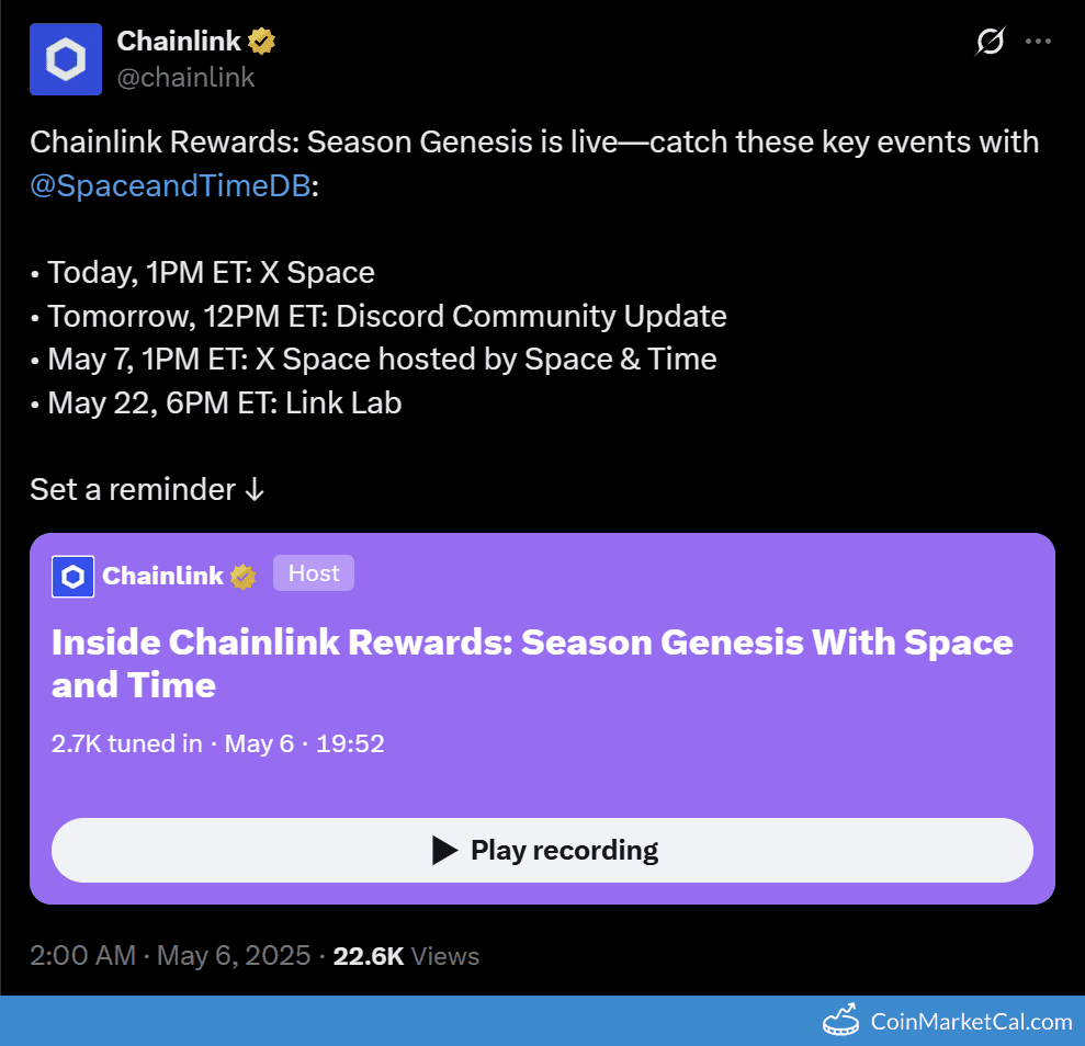Chainlink Rewards: Link Lab Event
