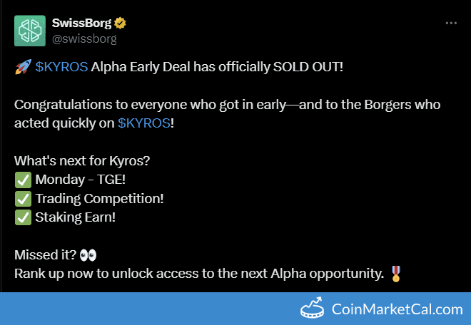 Kyros TGE Token Generation Event