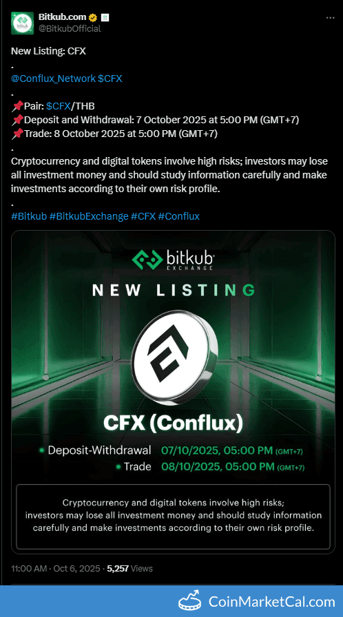 Bitkub Listing Conflux