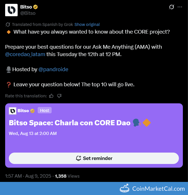 CORE AMA with Bitso and CoreDAO
