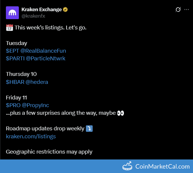 $HBAR Listing on Kraken
