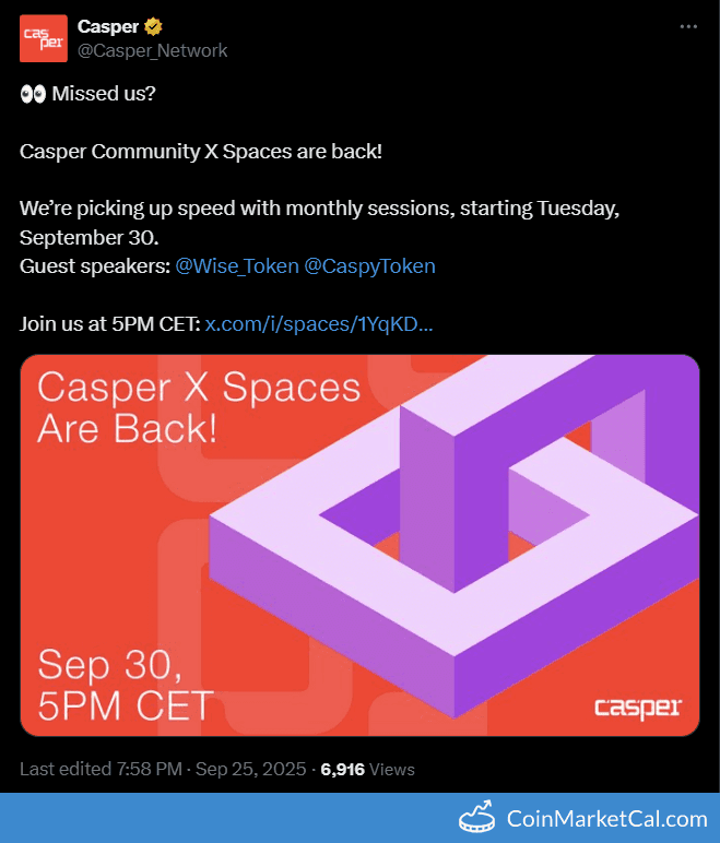 Casper Network X Spaces Monthly Sessions