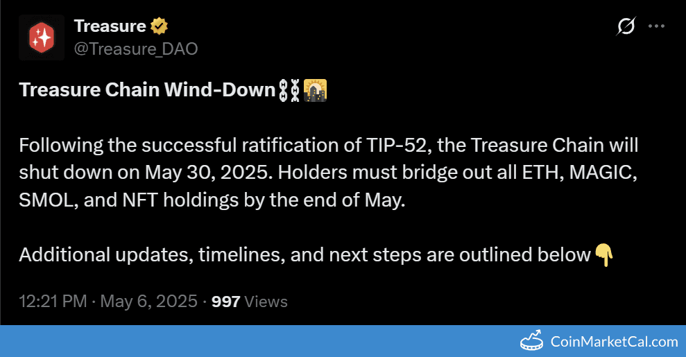 Treasure Chain Shutdown