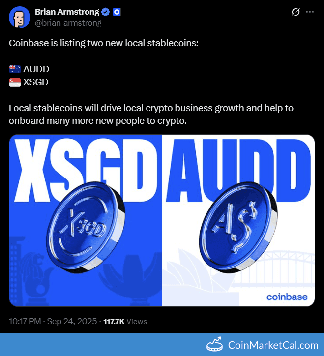 Coinbase Listing of AUDD Stablecoin