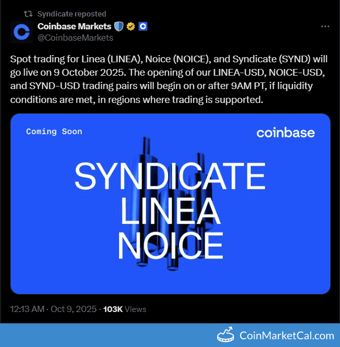 Coinbase Listing of Linea with USD Pairs